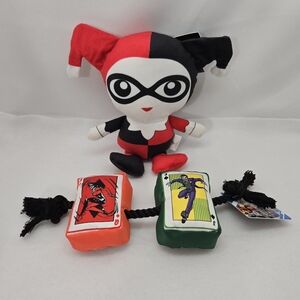 DC Comics Fetch For Pets "Harley Quinn And Joker Dog Toys
